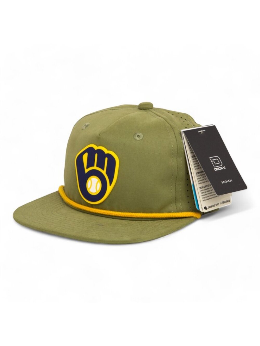 Milwaukee Brewers 3D Perforated Rope Hat- Loden/ Amber